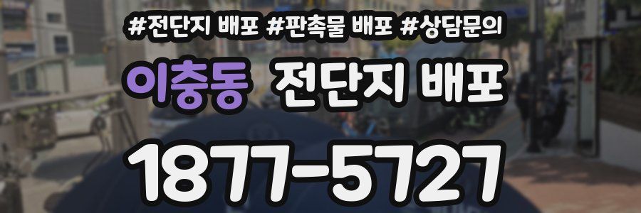 이충동 전단지 배포