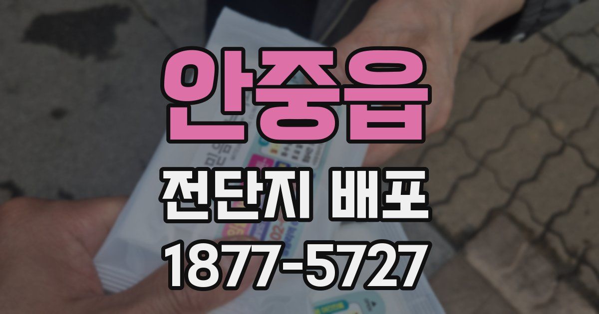 안중읍 전단지 배포