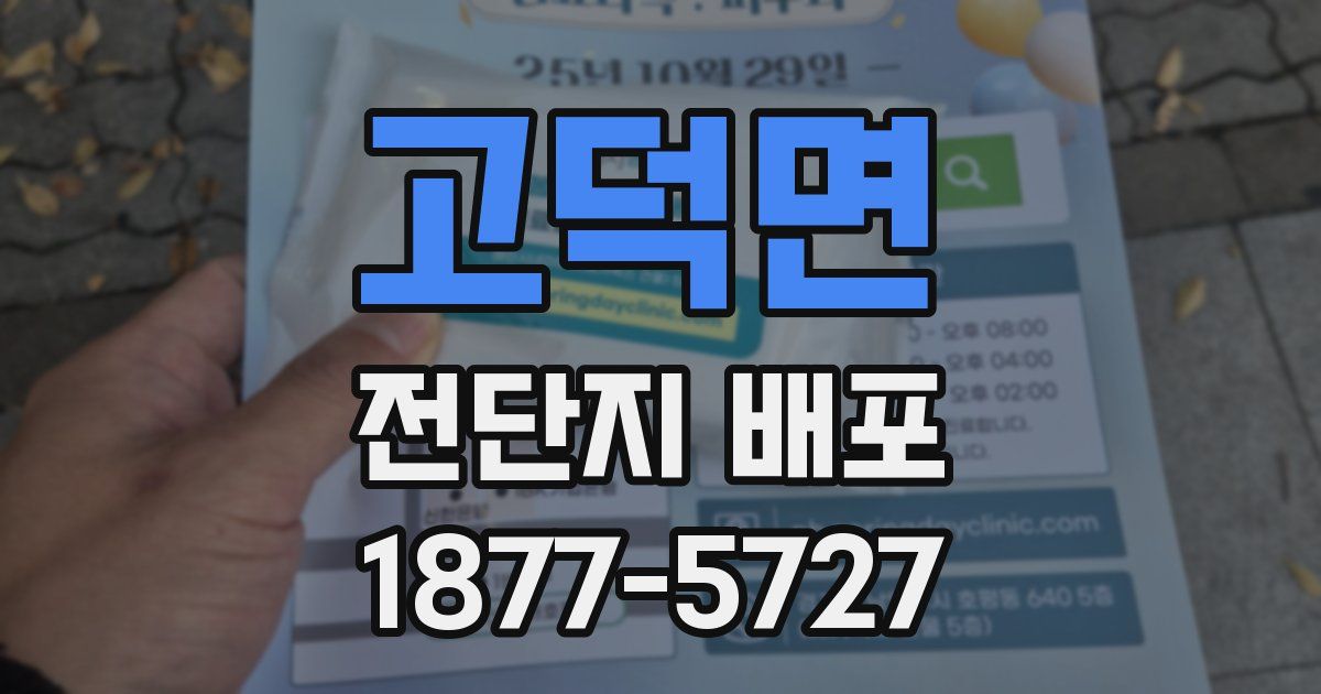 고덕면 전단지 배포