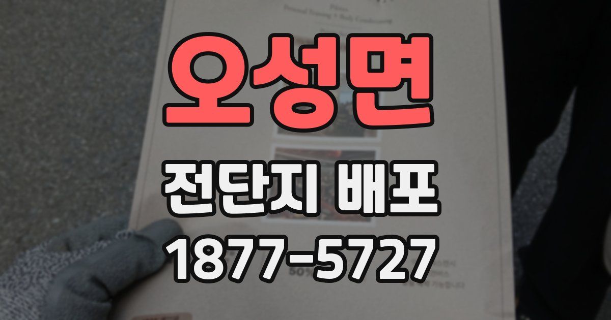 오성면 전단지 배포