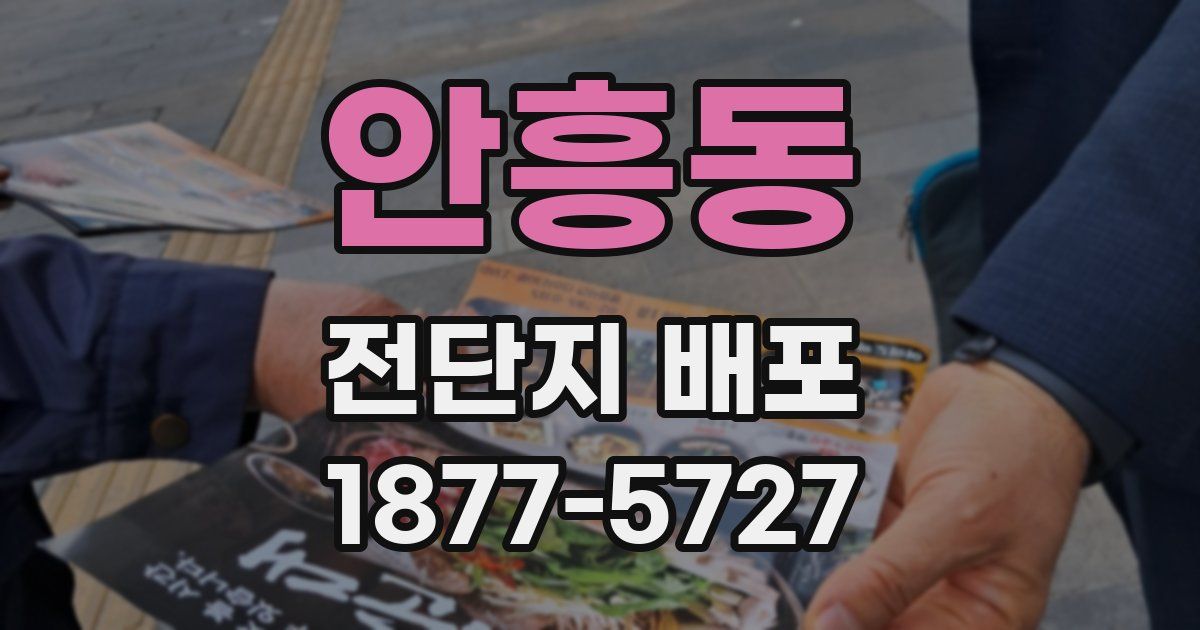 안흥동 전단지 배포