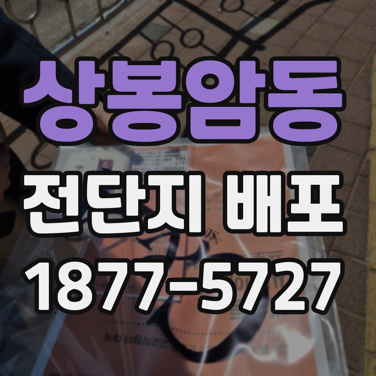 상봉암동 전단지 배포