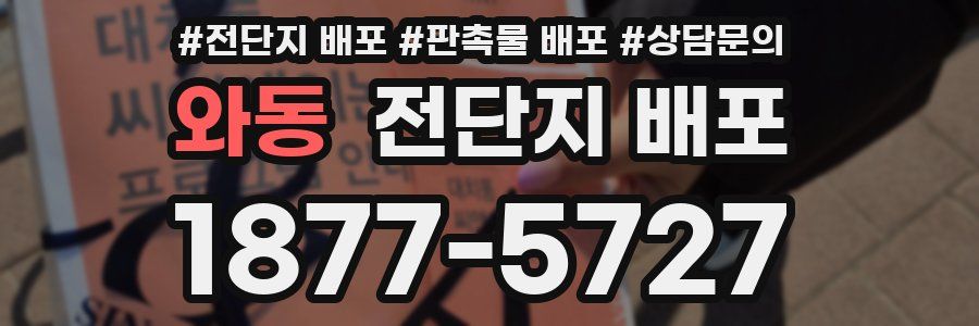 와동 전단지 배포