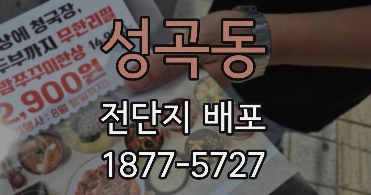 성곡동 전단지 배포