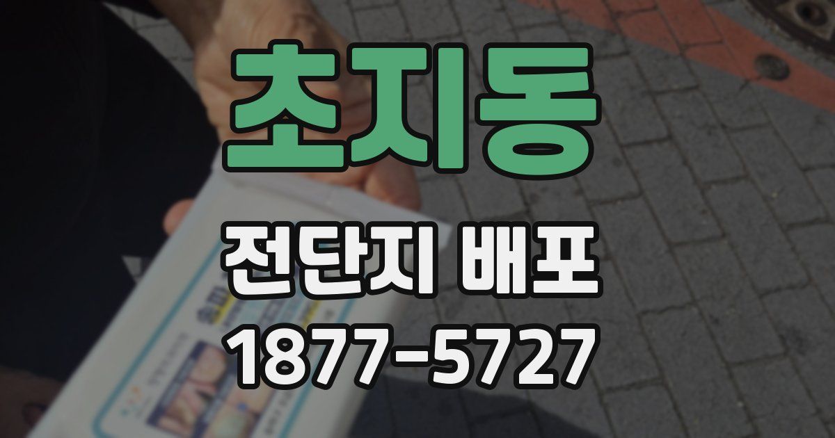 초지동 전단지 배포