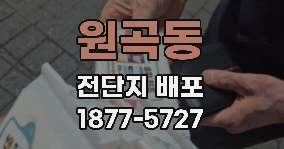 원곡동 전단지 배포
