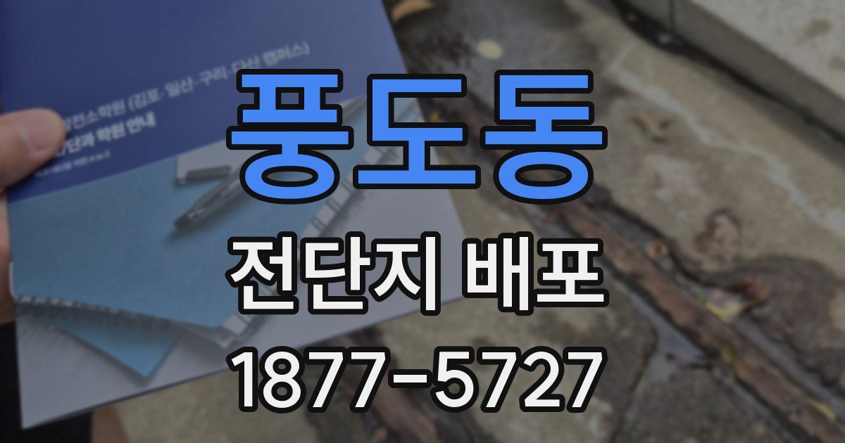 풍도동 전단지 배포