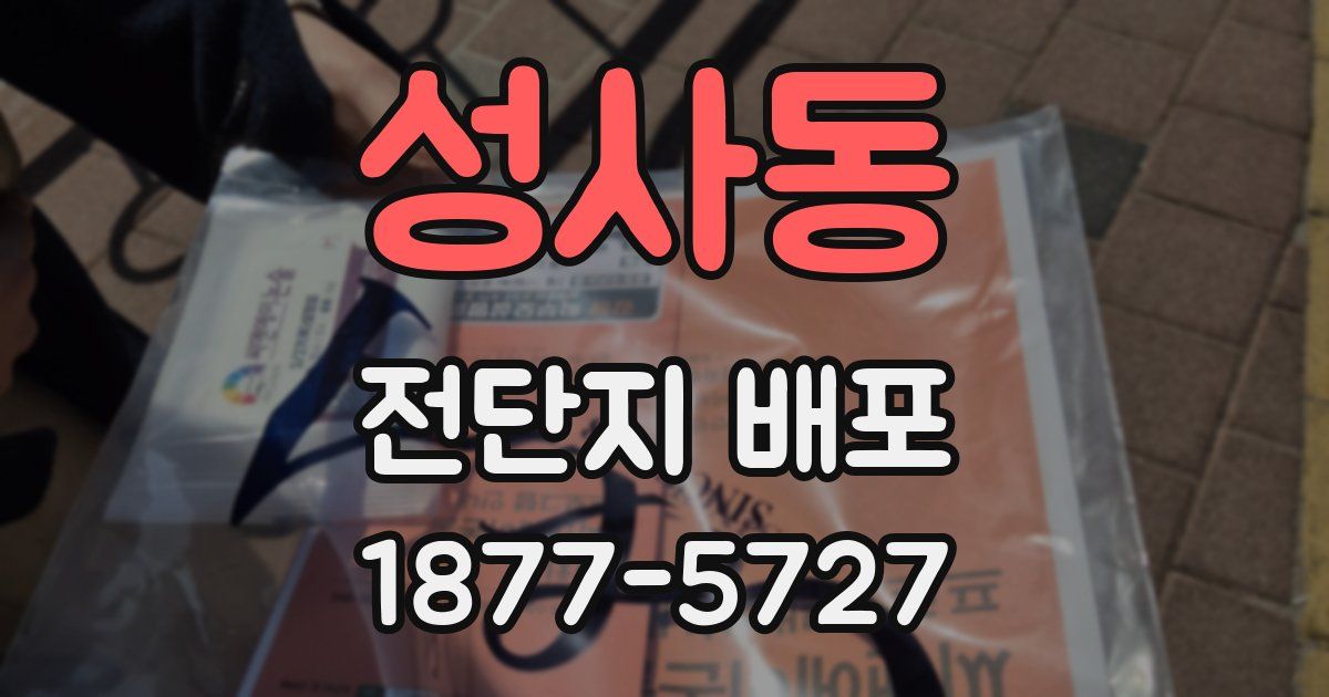 성사동 전단지 배포