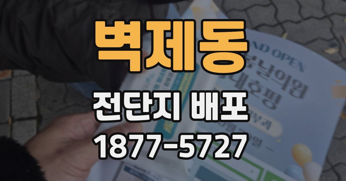 벽제동 전단지 배포