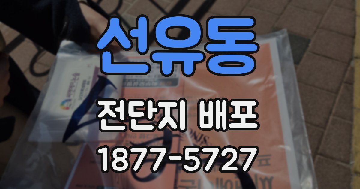 선유동 전단지 배포