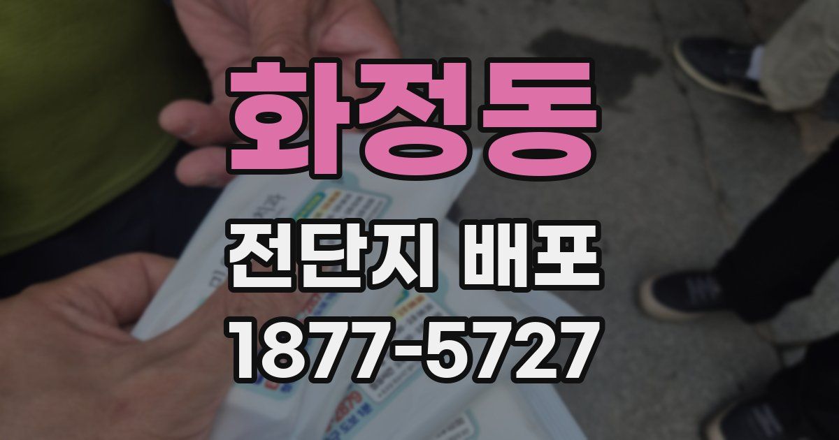 화정동 전단지 배포