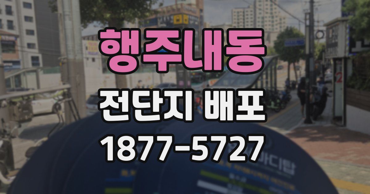 행주내동 전단지 배포