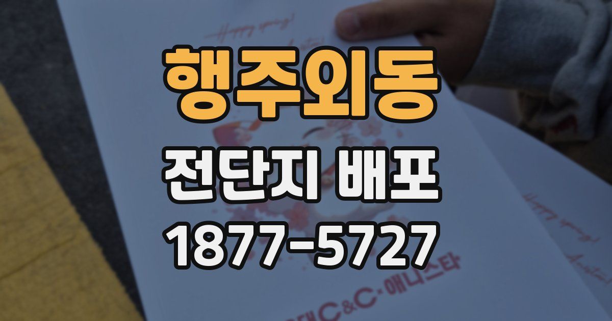 행주외동 전단지 배포