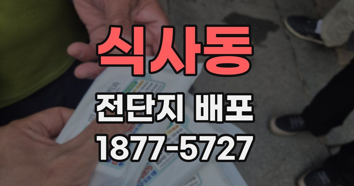 식사동 전단지 배포