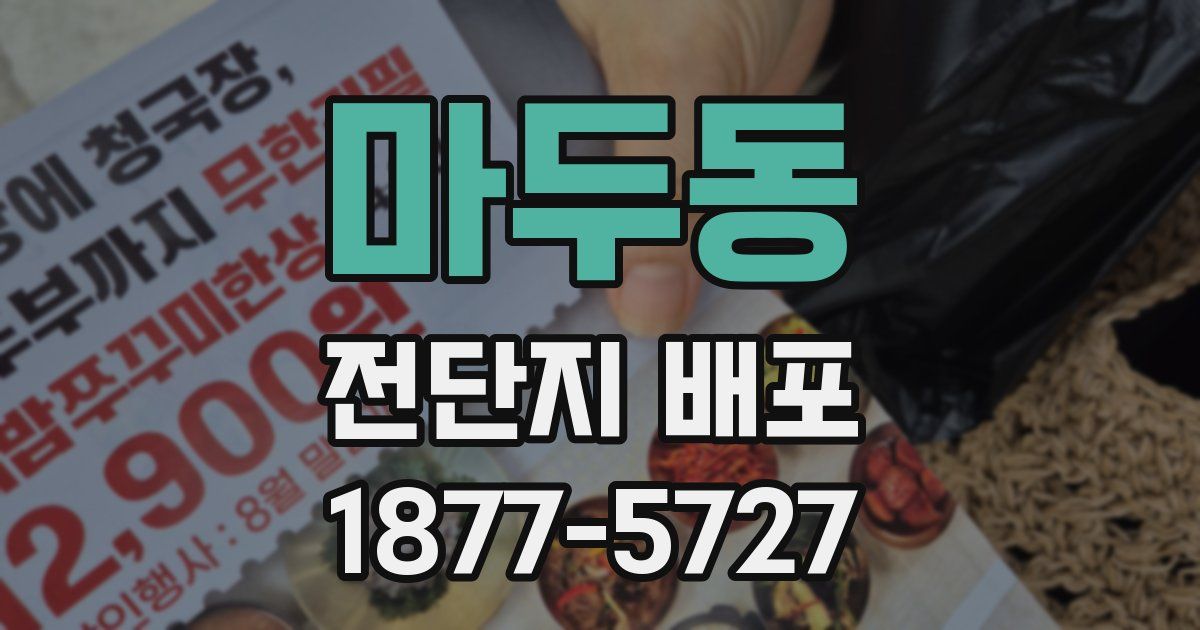 마두동 전단지 배포