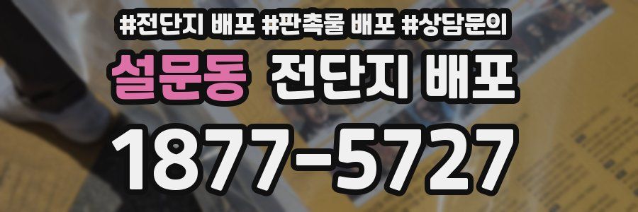 설문동 전단지 배포