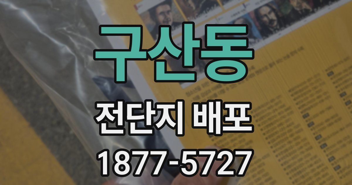 구산동 전단지 배포