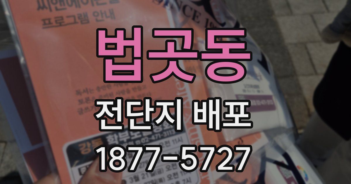 법곳동 전단지 배포