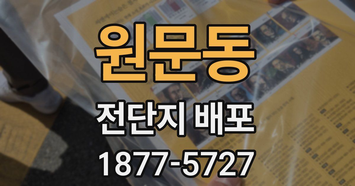 원문동 전단지 배포