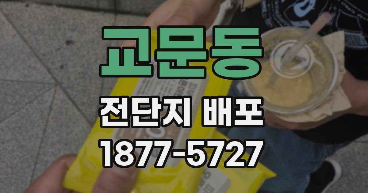 교문동 전단지 배포