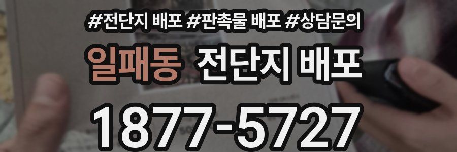 일패동 전단지 배포