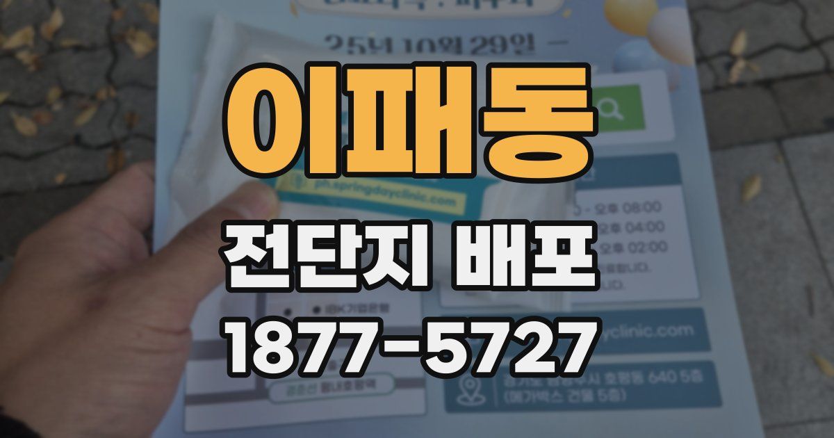 이패동 전단지 배포