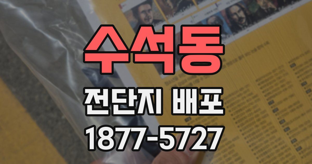 수석동 전단지 배포