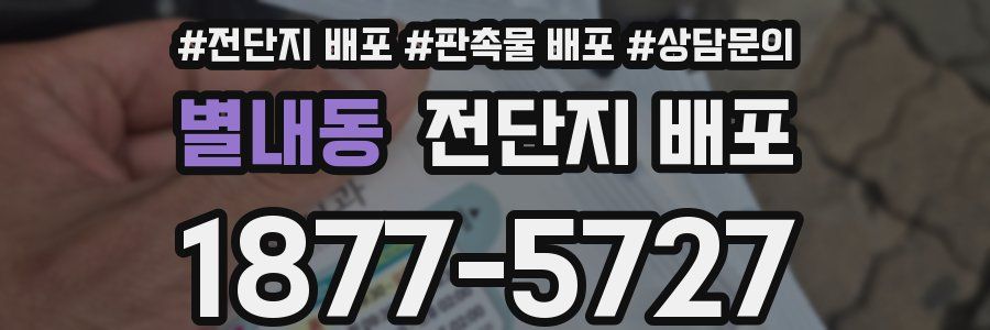 별내동 전단지 배포