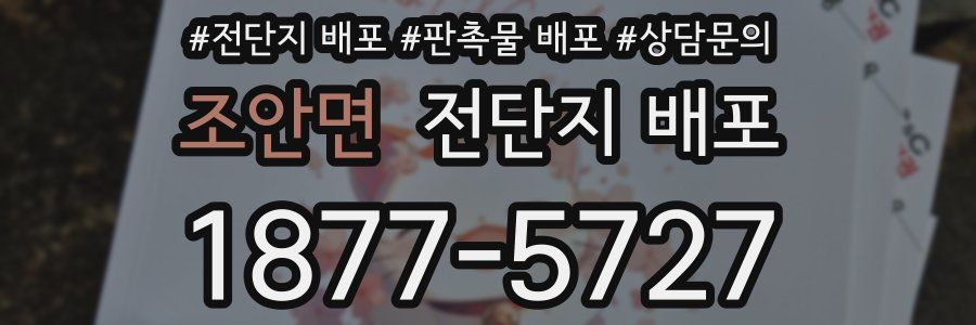 조안면 전단지 배포