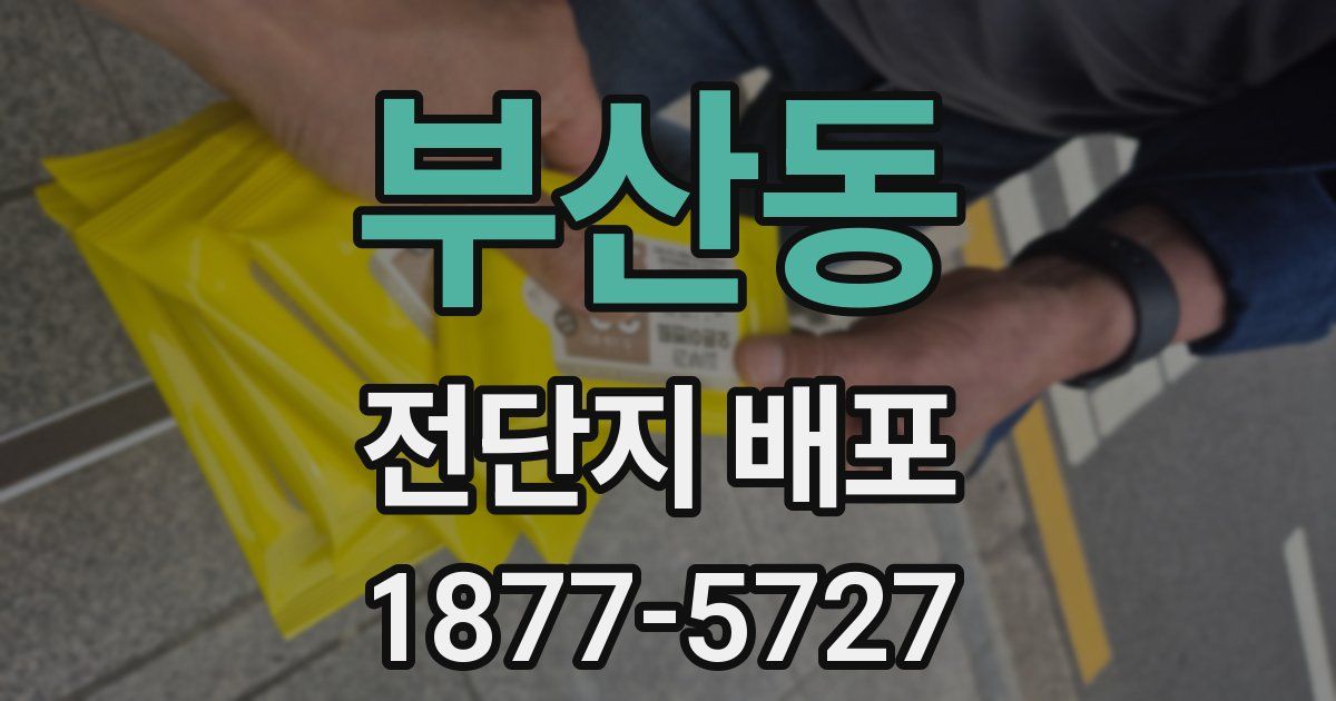 부산동 전단지 배포