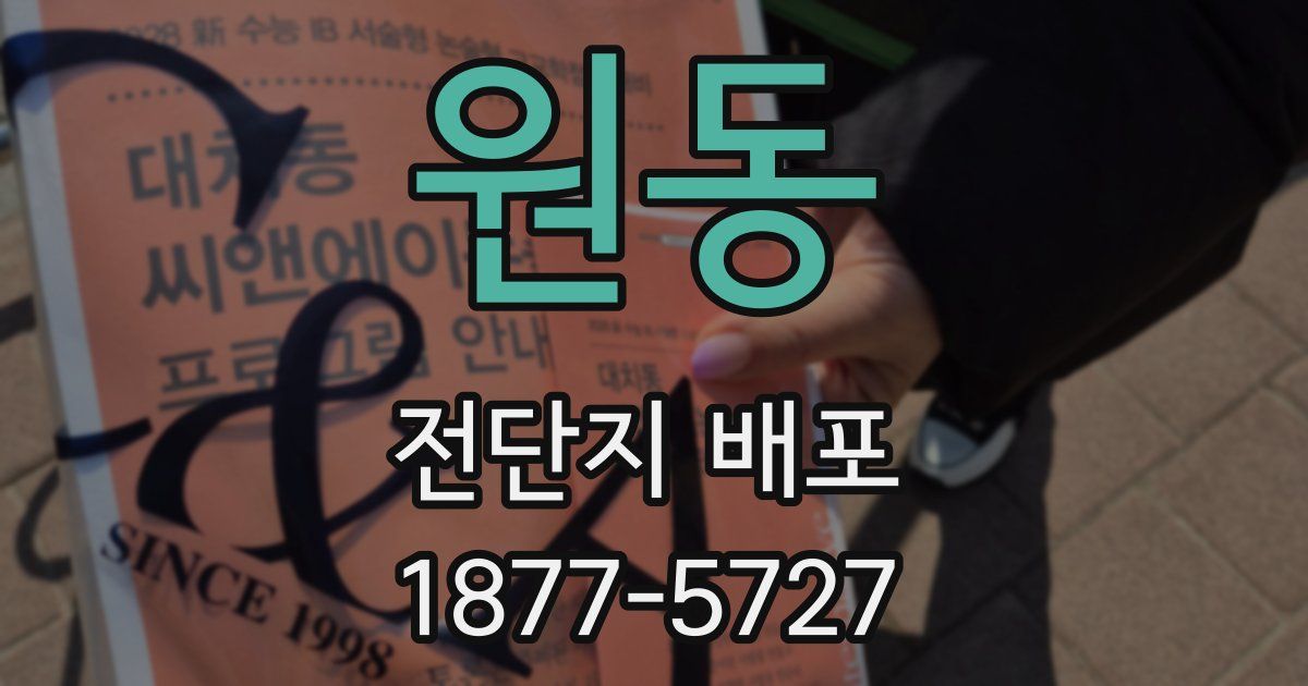 원동 전단지 배포