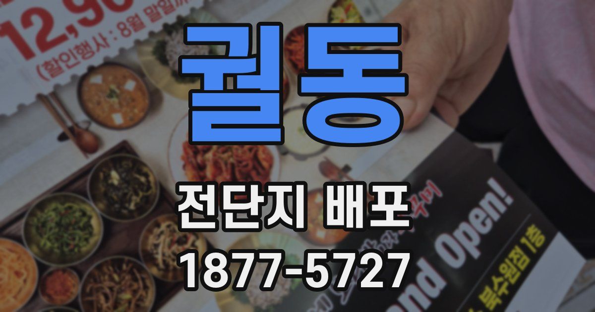 궐동 전단지 배포