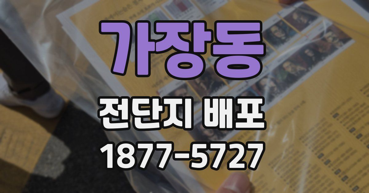 가장동 전단지 배포