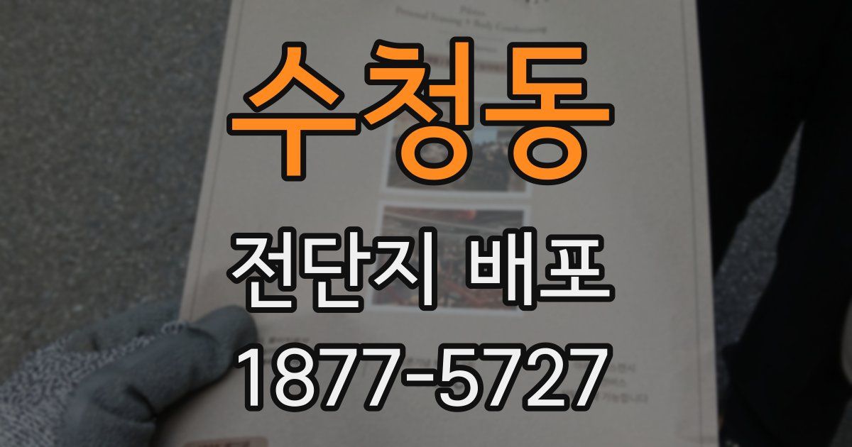 수청동 전단지 배포
