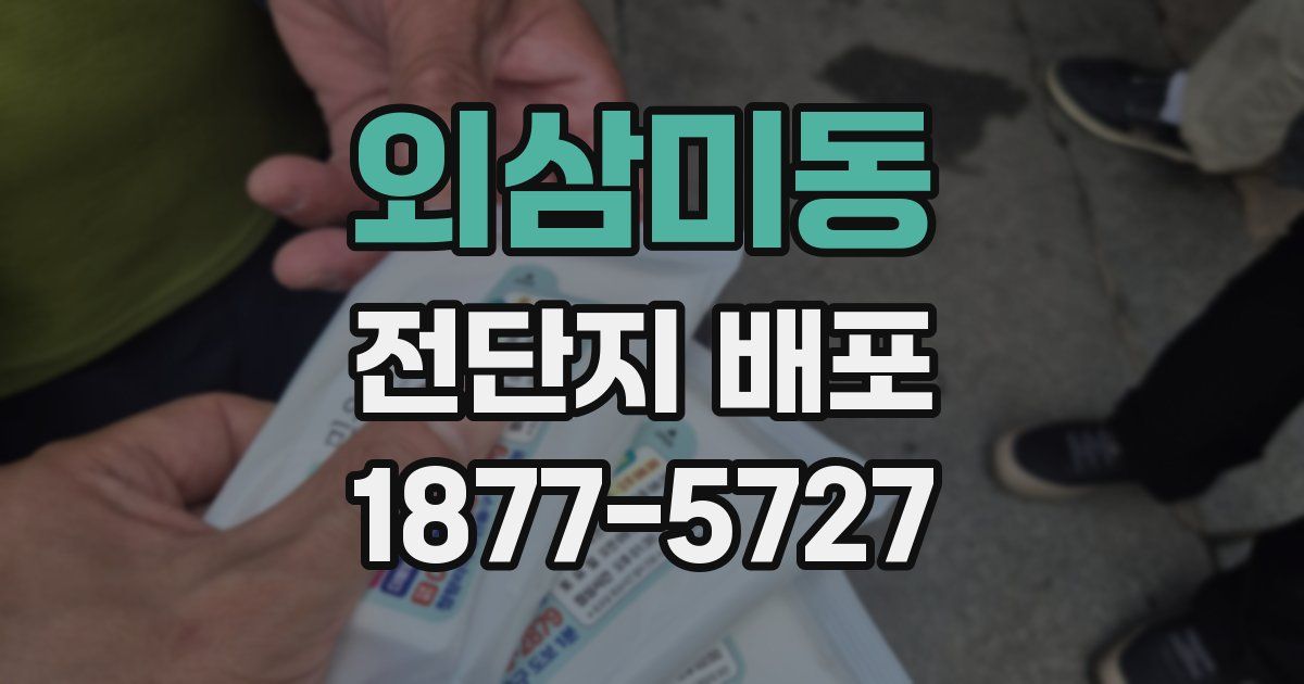 외삼미동 전단지 배포