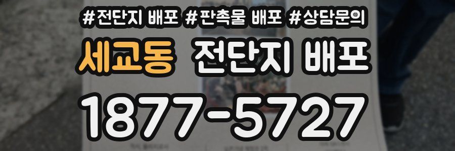 세교동 전단지 배포