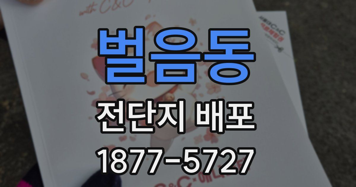 벌음동 전단지 배포