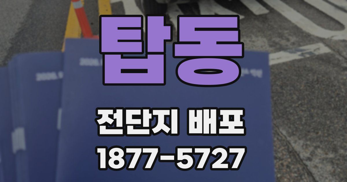 탑동 전단지 배포