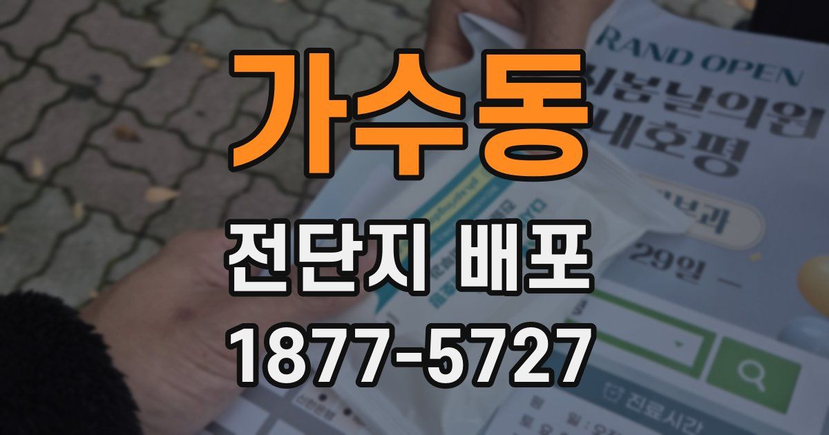가수동 전단지 배포
