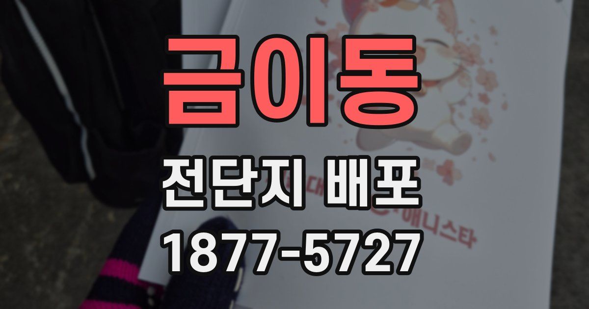금이동 전단지 배포