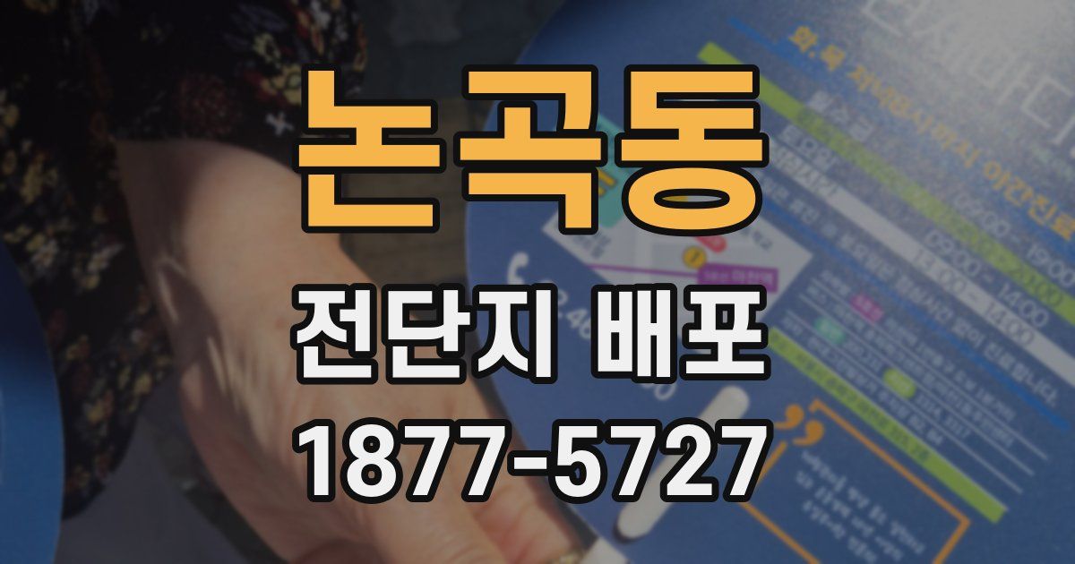 논곡동 전단지 배포
