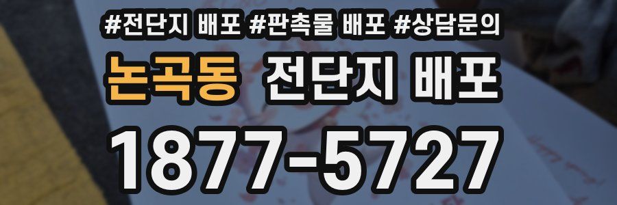 논곡동 전단지 배포