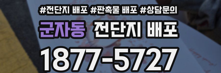 군자동 전단지 배포