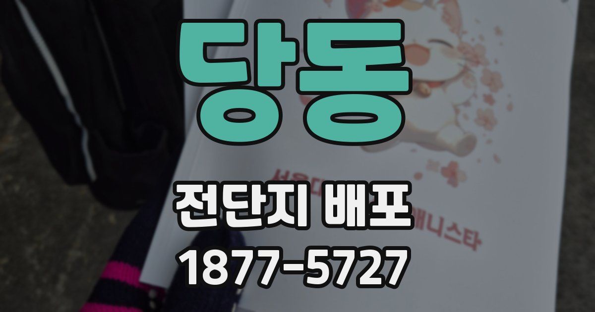 당동 전단지 배포