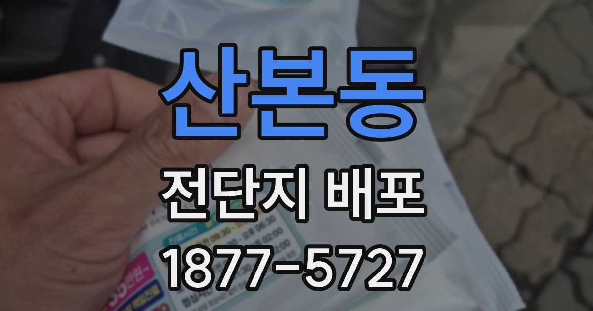 산본동 전단지 배포