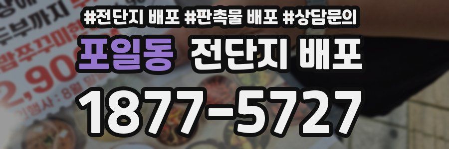 포일동 전단지 배포