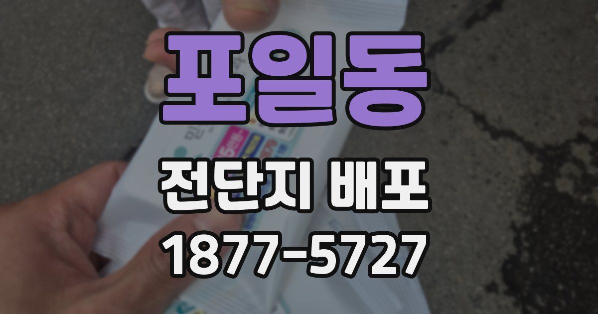 포일동 전단지 배포