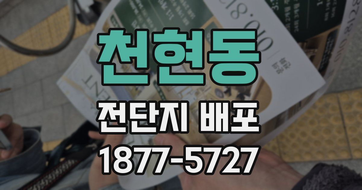 천현동 전단지 배포