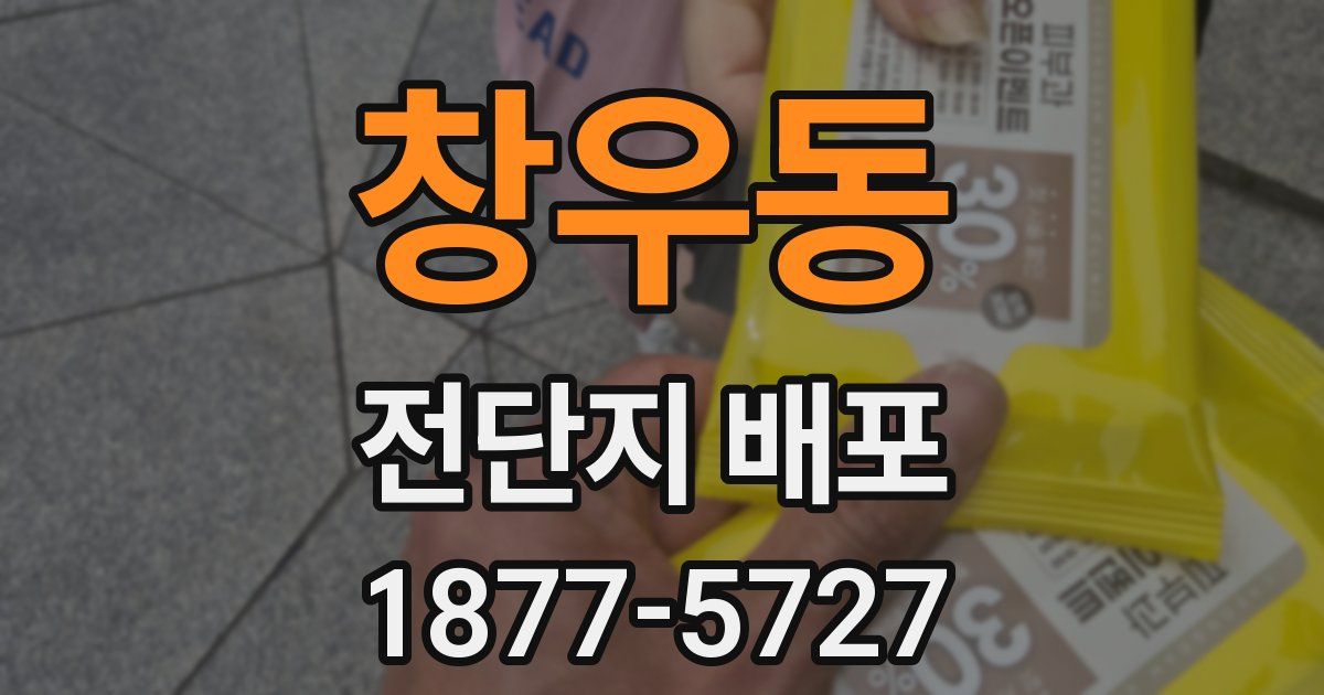 창우동 전단지 배포