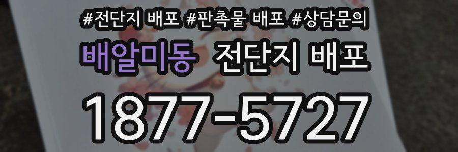 배알미동 전단지 배포